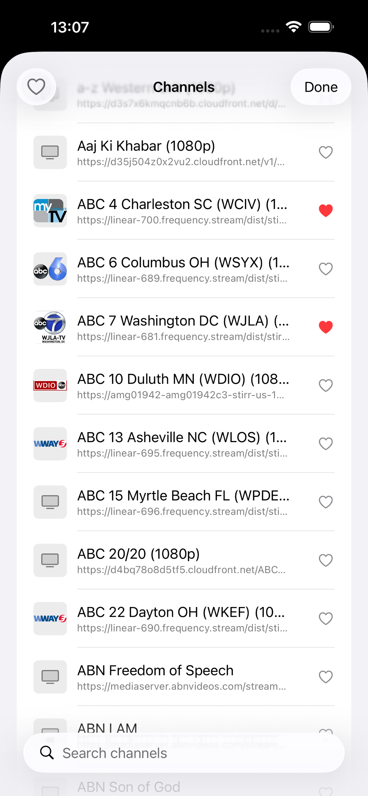 IpTiVix channel selector with search